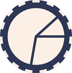 Pie chart illustration for analytics